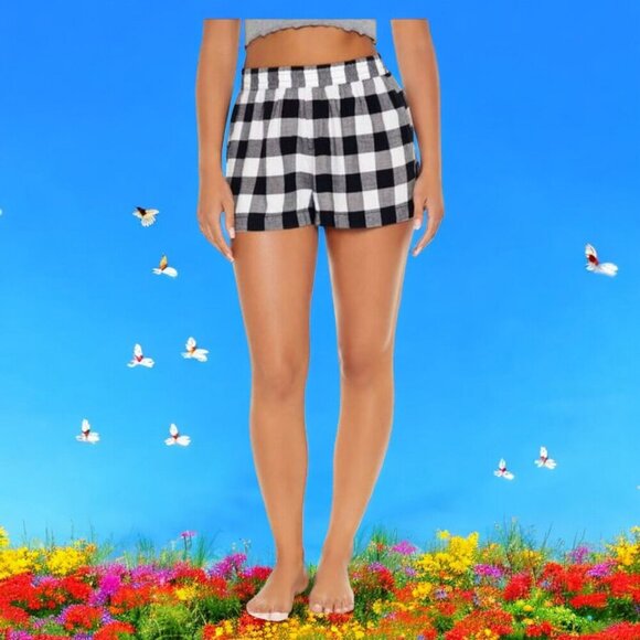 NEW!!! PLAID PAJAMA BOXER SHORTS - BLACK & WHITE - SIZE 2X - Picture 2 of 5